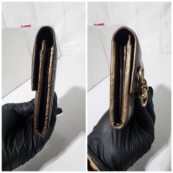 Authentic Gucci GG Signature Leather Wallet Brown - Picture 4 of 14